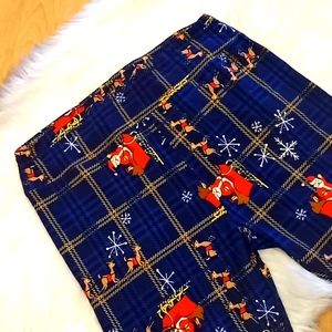 LulaRoe Santa Sleigh & Reindeer TC2 Leggings-#1253+